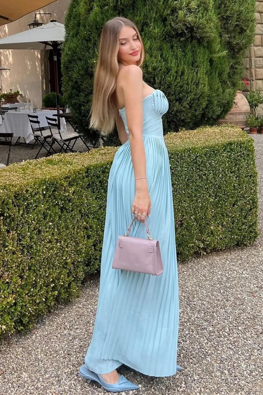 CLAIRE PLEATED MAXI DRESS