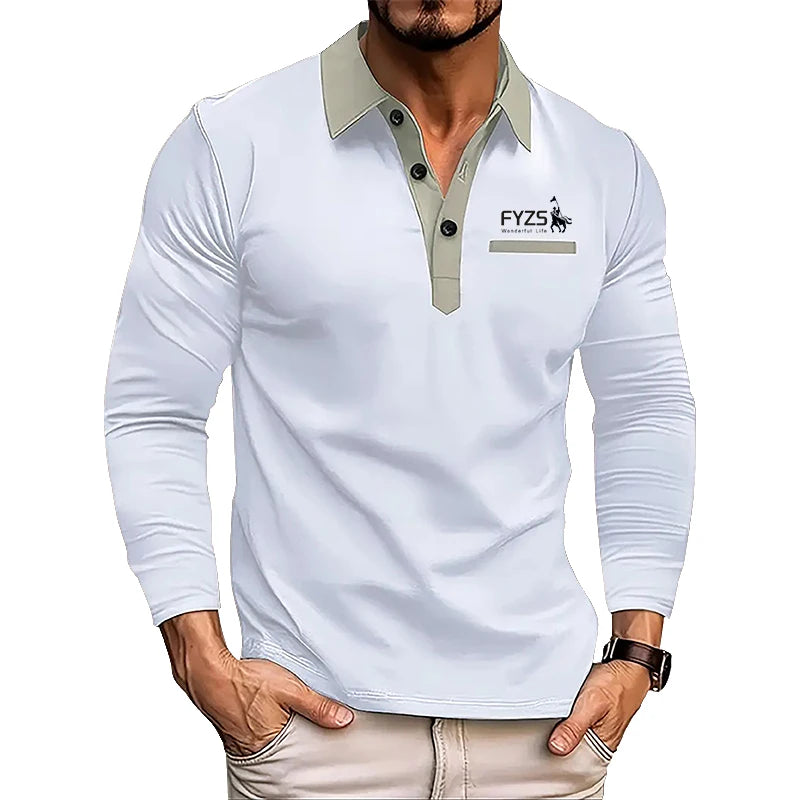 Long-Sleeved Polo Shirt