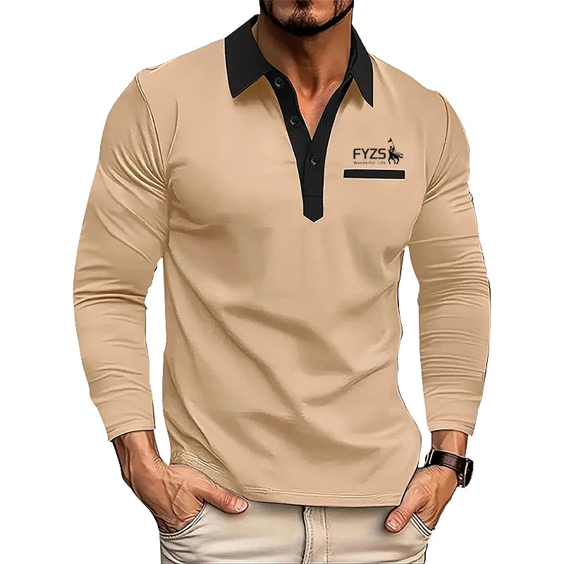 Long-Sleeved Polo Shirt