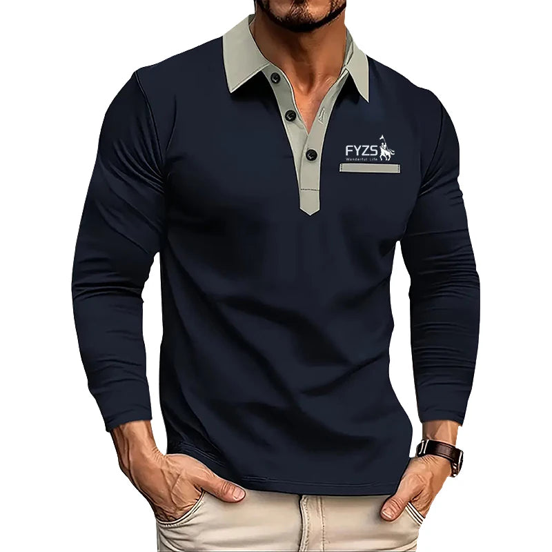 Long-Sleeved Polo Shirt