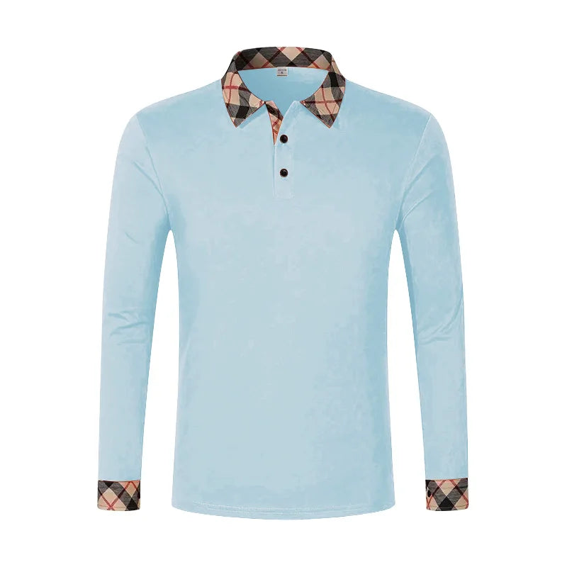 Men's long sleeved polo shirt