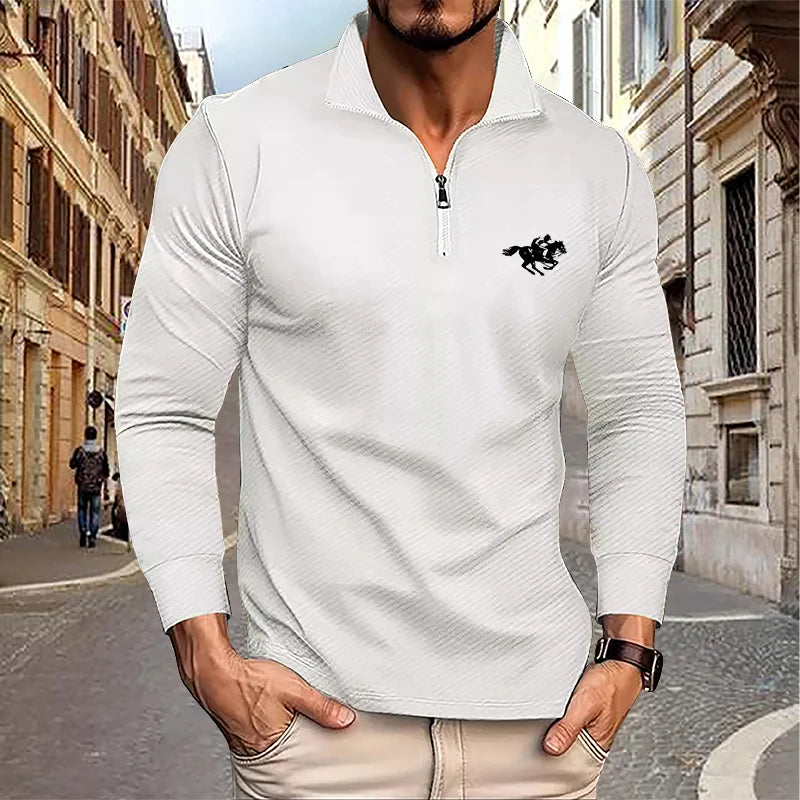 Spring Long Sleeve Polo Shirt