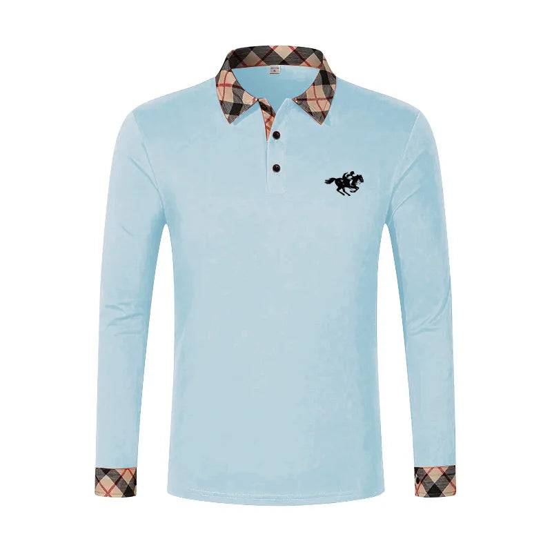 Men's long sleeved polo shirt