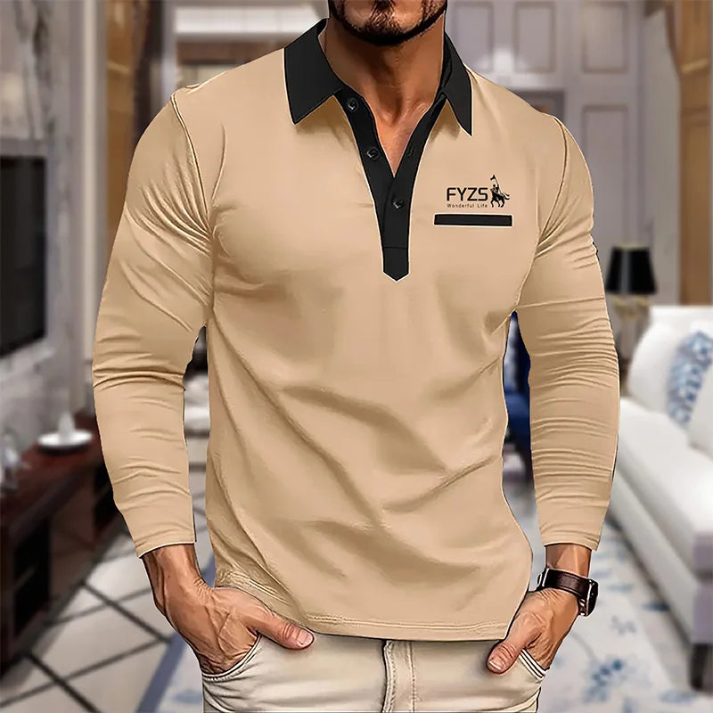 Long-Sleeved Polo Shirt