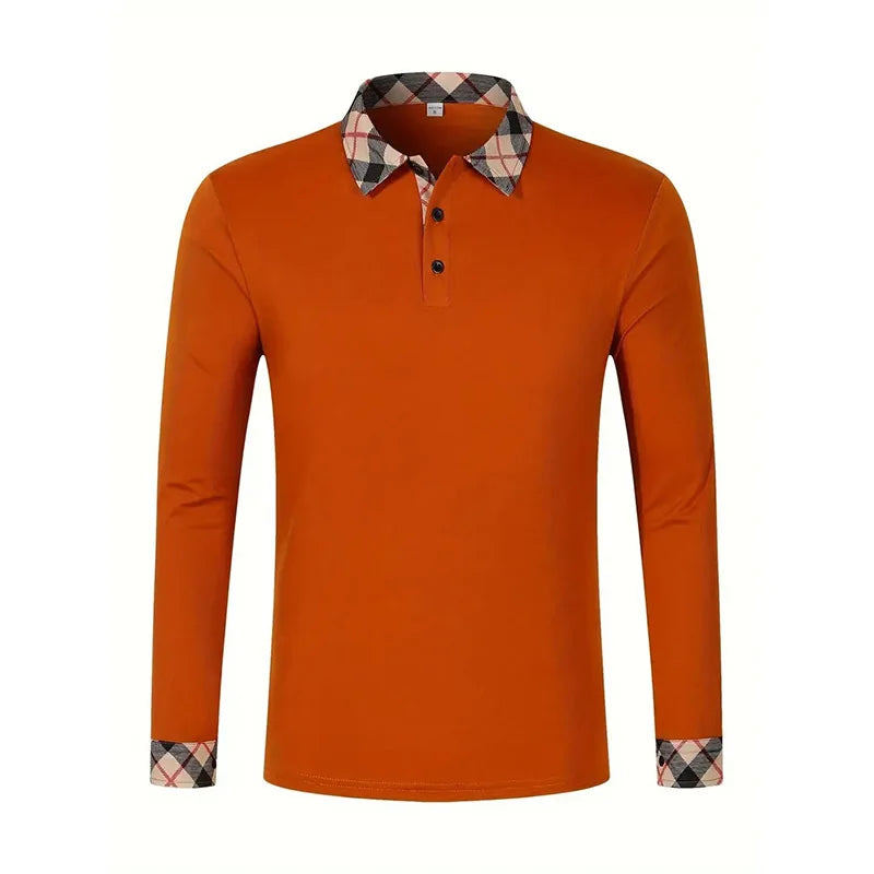 Men's long sleeved polo shirt