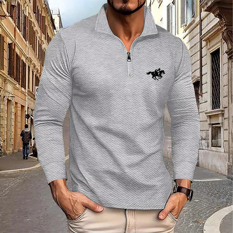 Spring Long Sleeve Polo Shirt