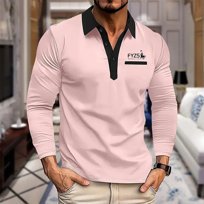 Long-Sleeved Polo Shirt