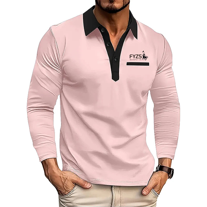 Long-Sleeved Polo Shirt