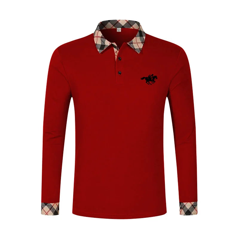 Men's long sleeved polo shirt