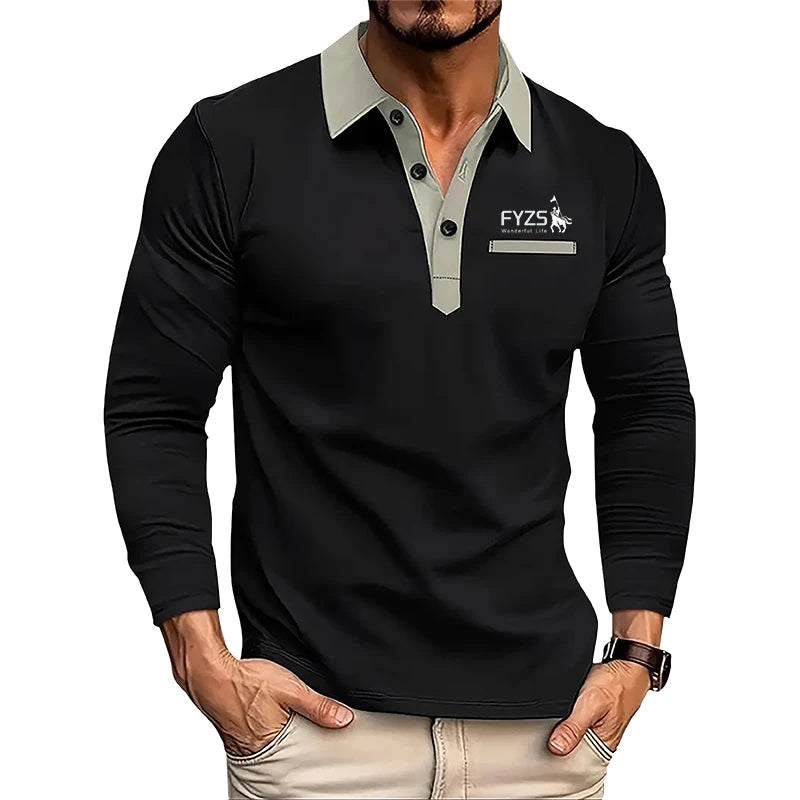 Long-Sleeved Polo Shirt