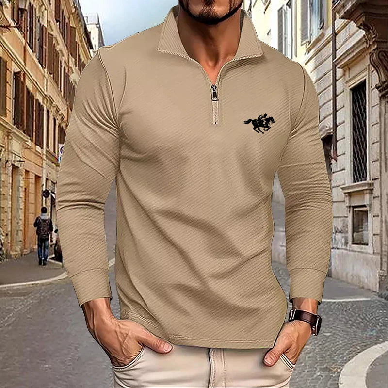 Spring Long Sleeve Polo Shirt