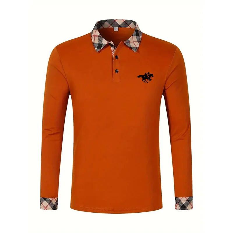 Men's long sleeved polo shirt