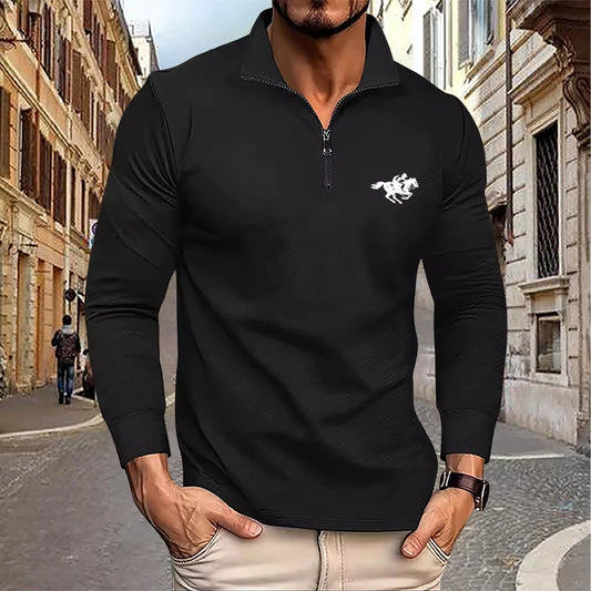 Spring Long Sleeve Polo Shirt