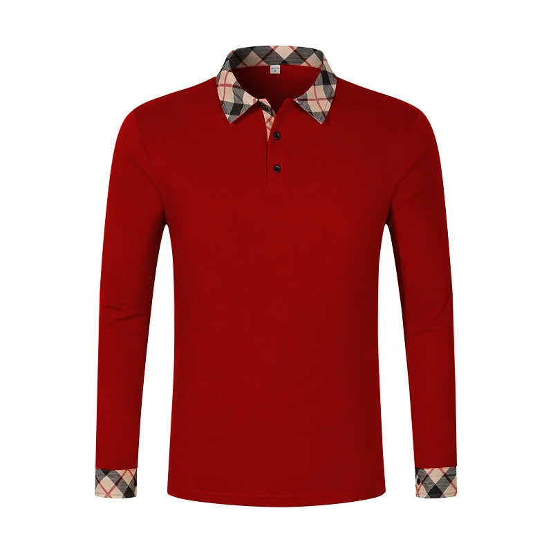 Men's long sleeved polo shirt